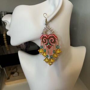 HMONG Handmade Handstitched Beaded Earrings